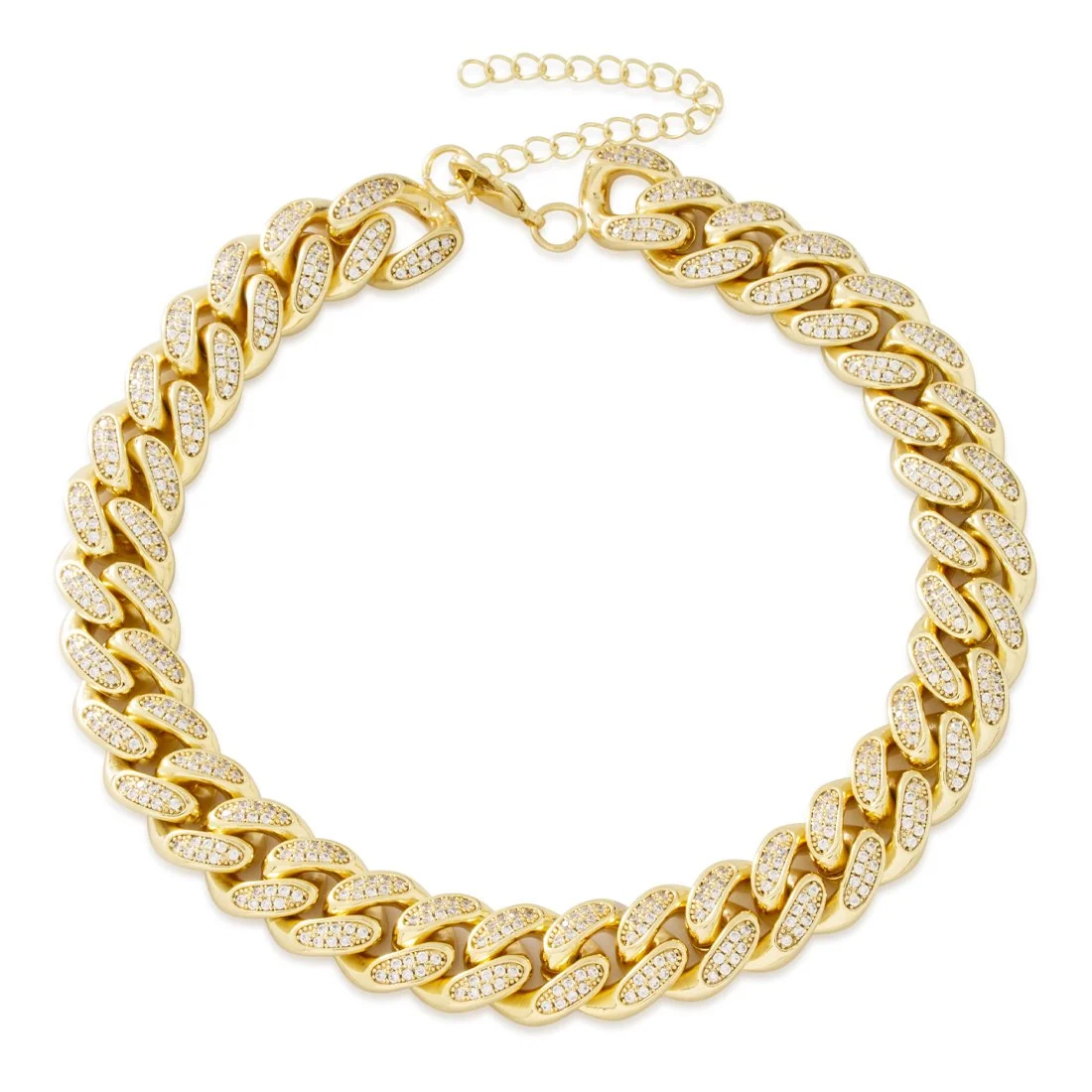 Collana choker Miami Cuban Link Iced 12mm