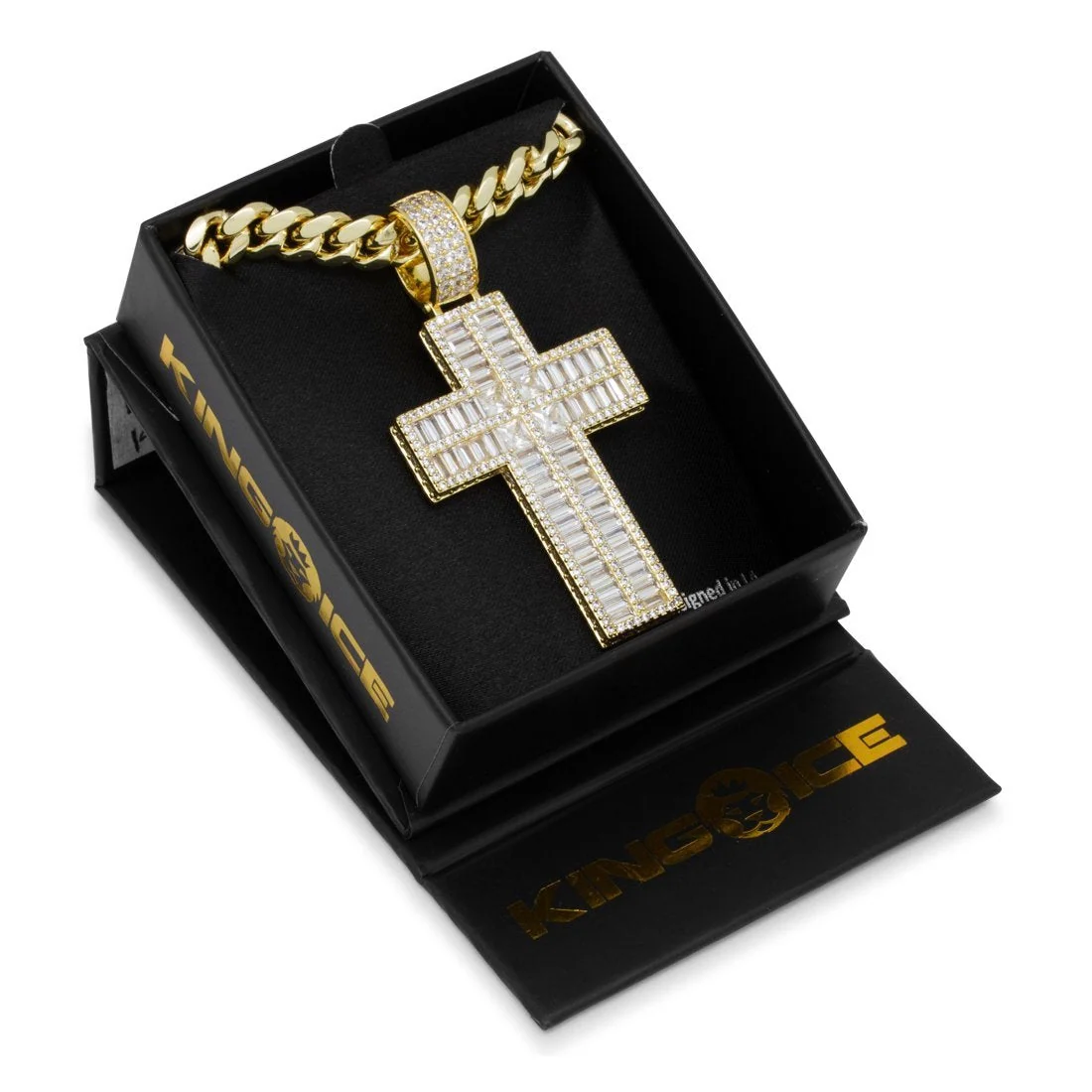 Naszyjnik Baguette Cut Cross