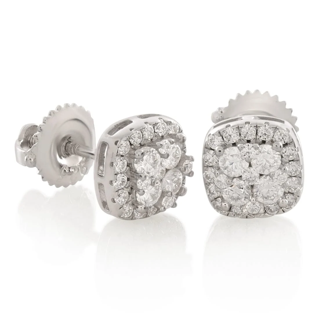 Moissanite-kerrostetut korvakorut