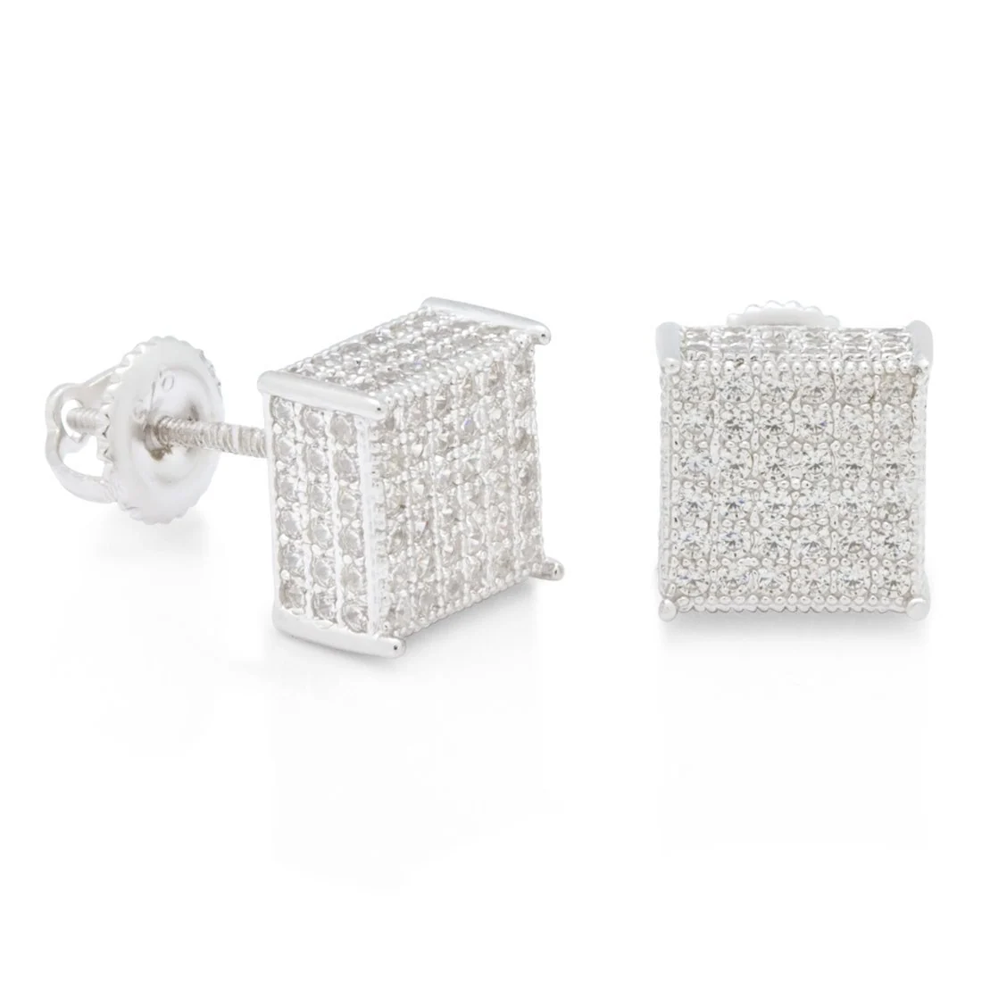 Triple-Row Stud Earrings