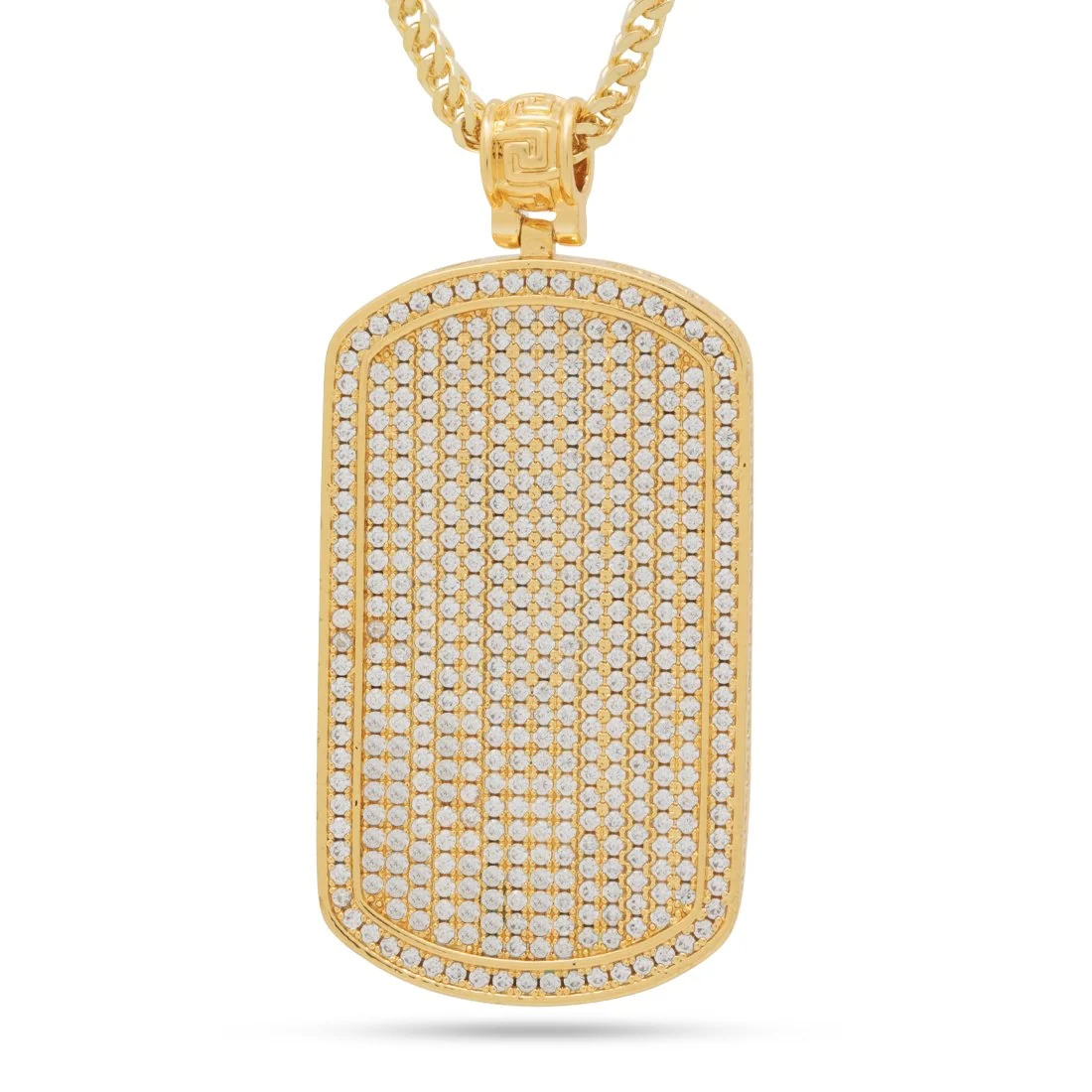Iced Dog Tag Halskette