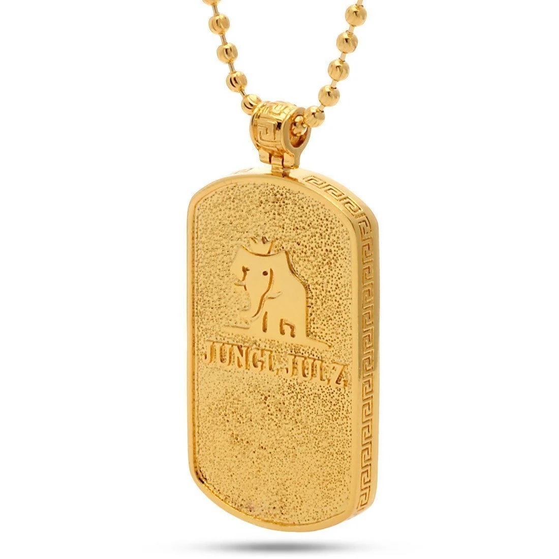 Iced Dog Tag Halskette