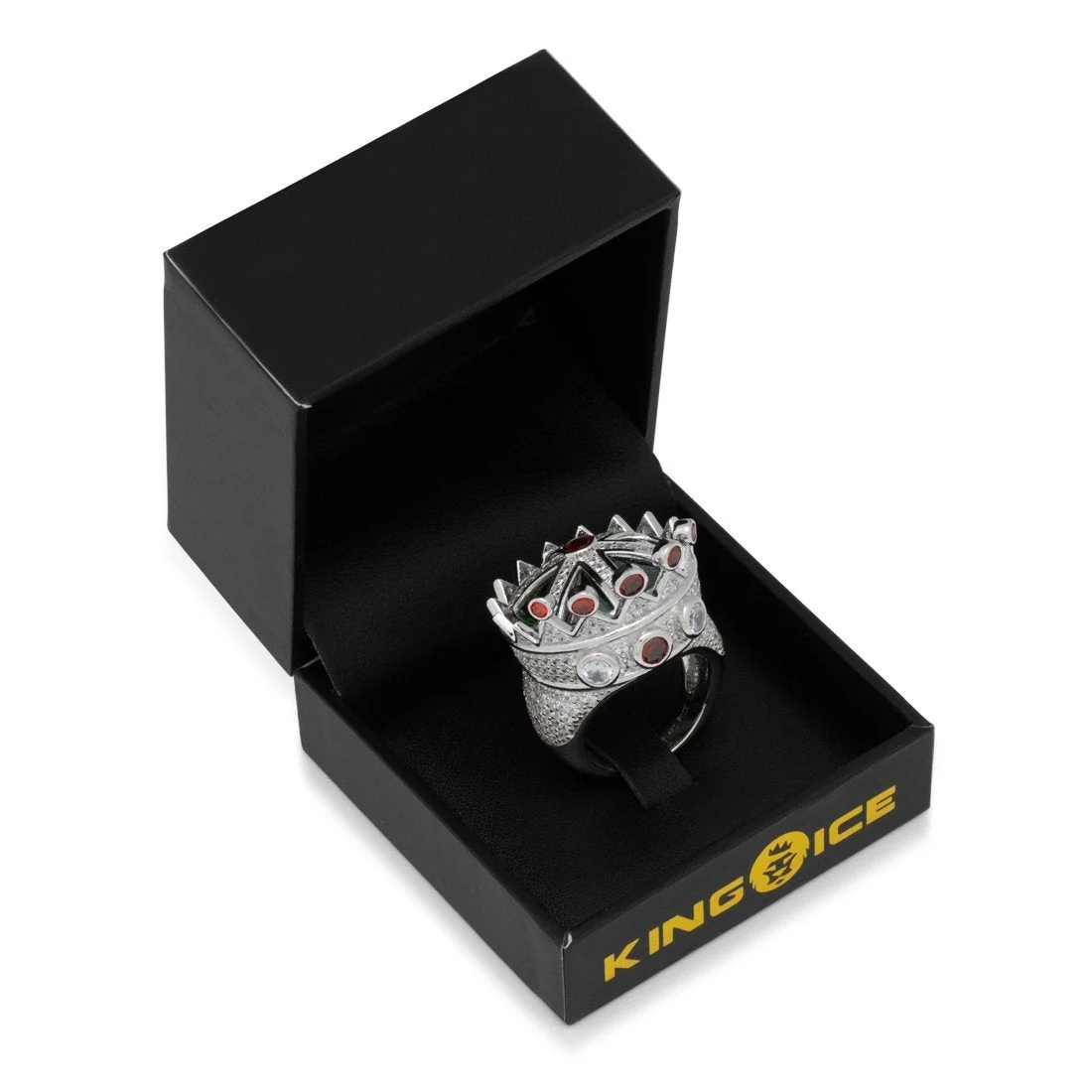 Bague couronne glacée