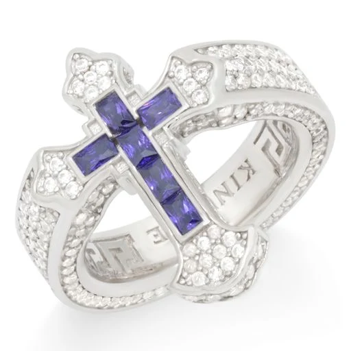 Bague croix fleur de lys