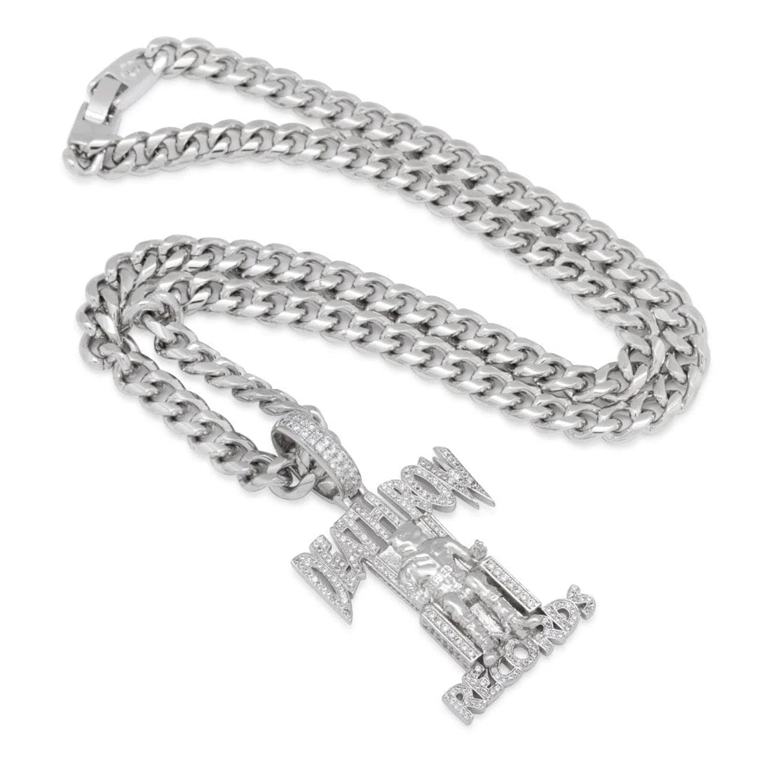 Death Row Records x King Ice - Solid Gold Iced Logo Necklace