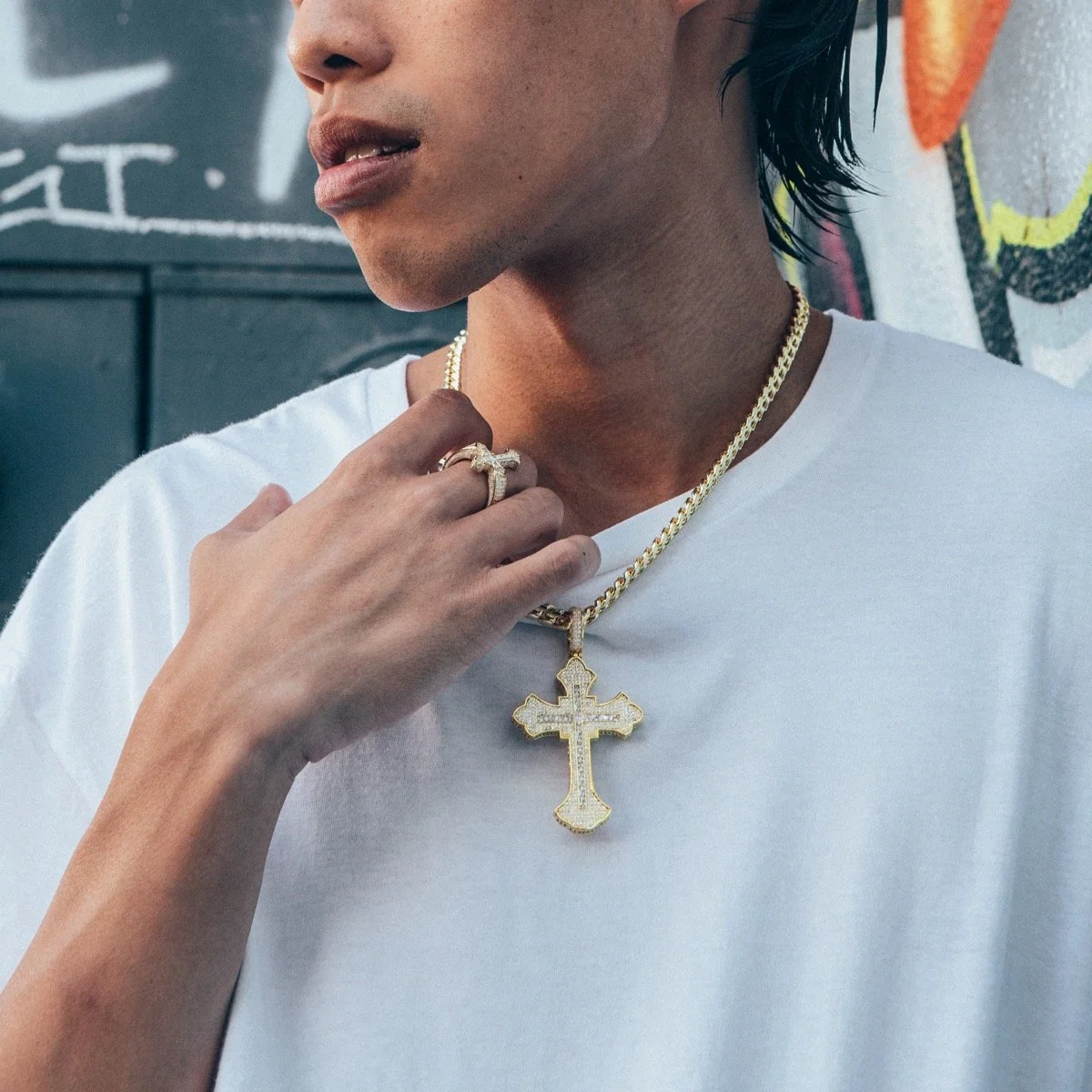Collana croce Fleur de Lis