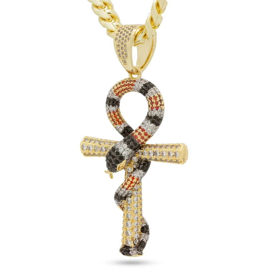 Collana King Snake Ankh Key