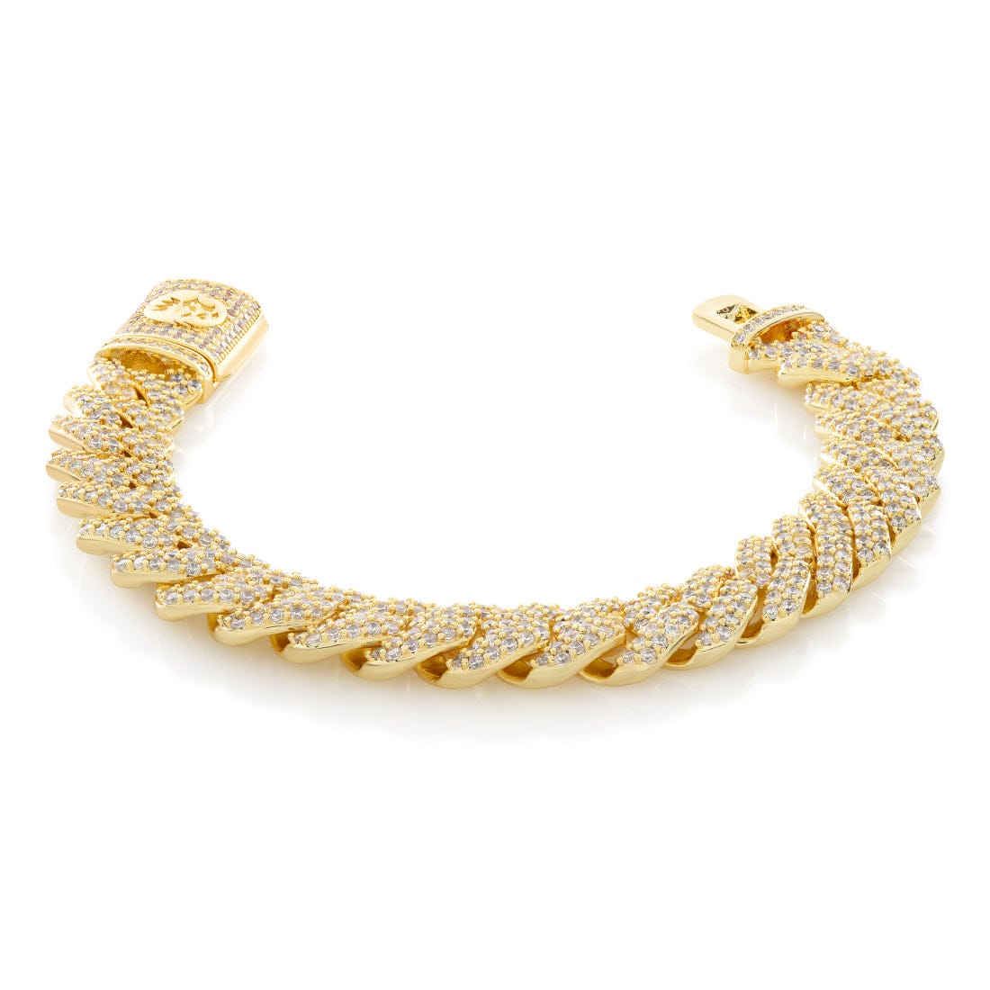 15mm Iced Diamond Cut Miami Cuban Link Bileklik