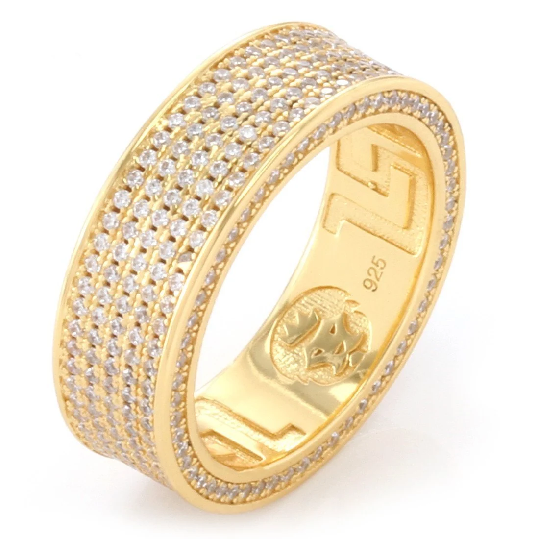 5-rækket Iced Infinity Band-ring