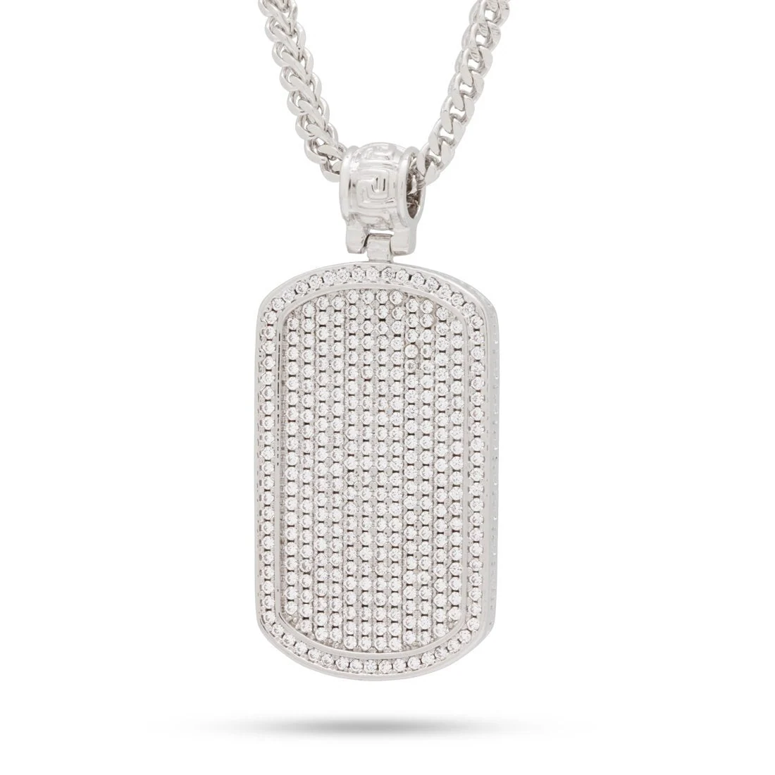 Iced Dog Tag Halskette