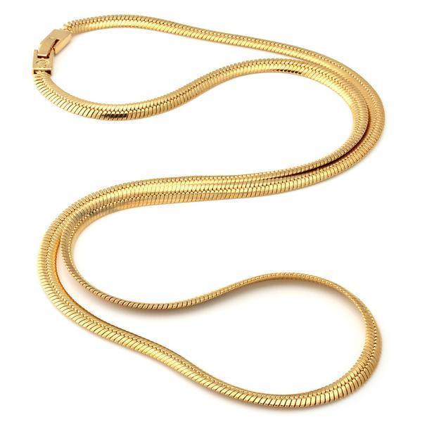 Rantai Herringbone Tebal 5mm Emas Padat