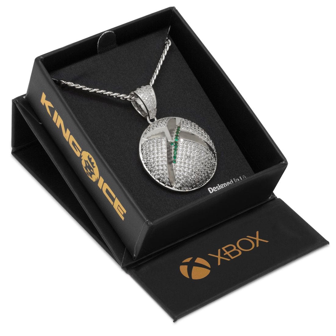 Xbox x King Ice - Solid Gold Sphere Logo Necklace
