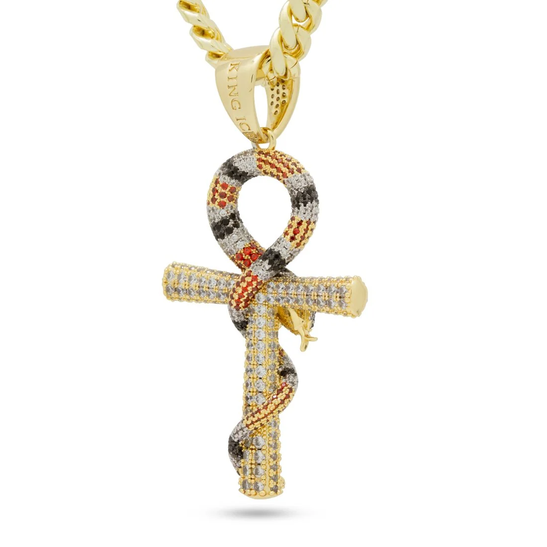 Collana King Snake Ankh Key