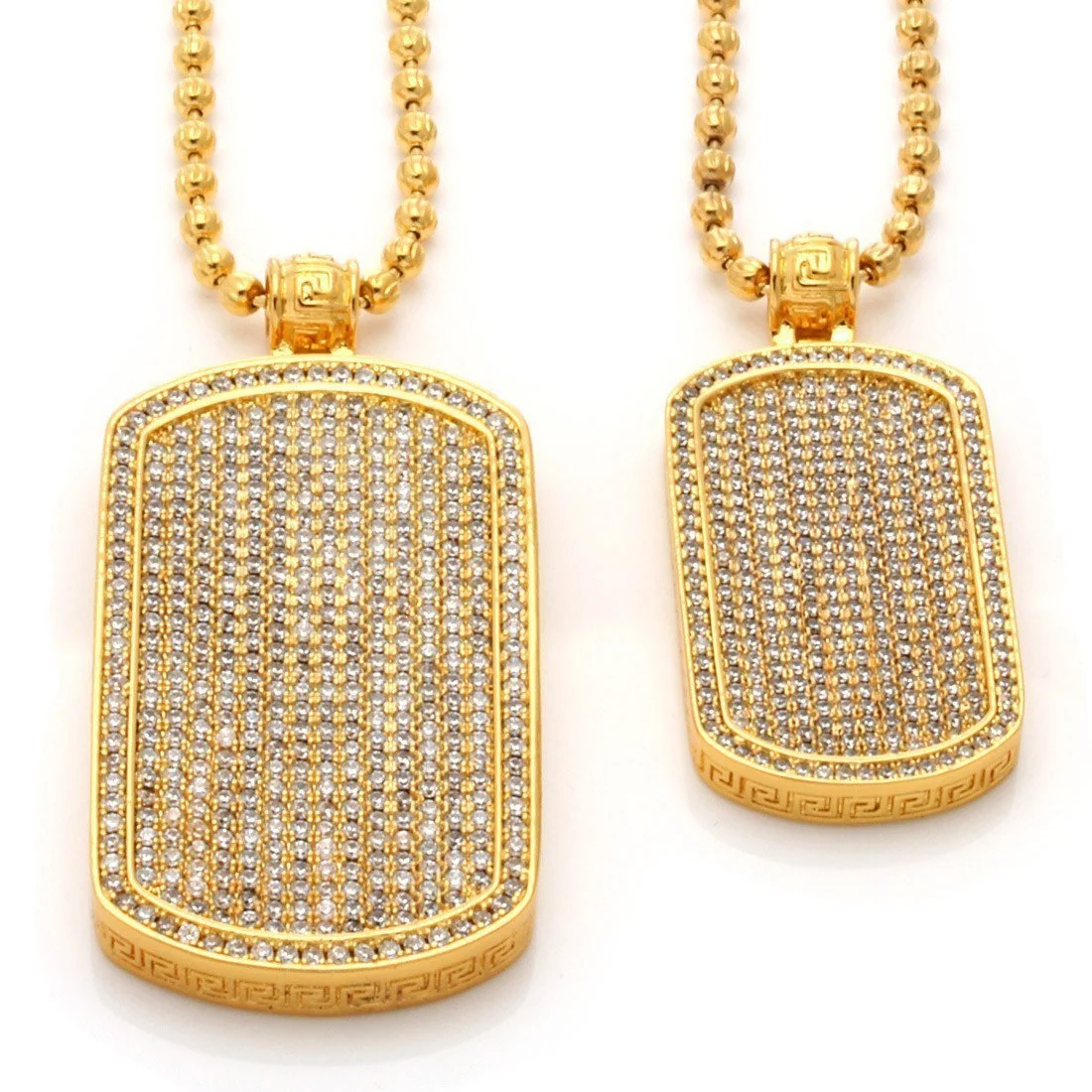 Iced Dog Tag Halskette