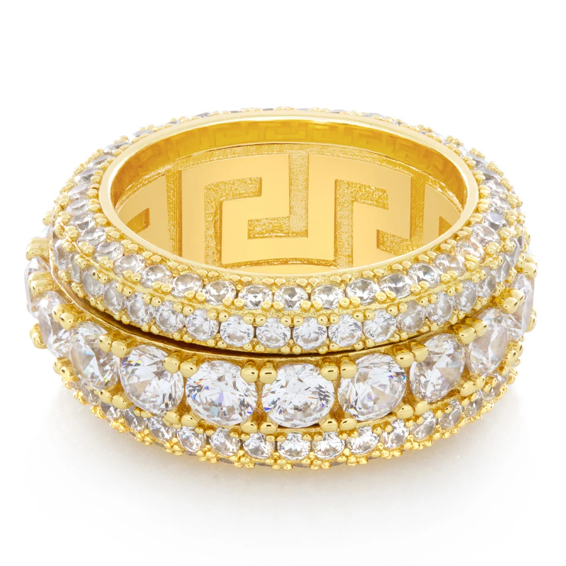 Brilliant-Cut Icy Spinner Ring
