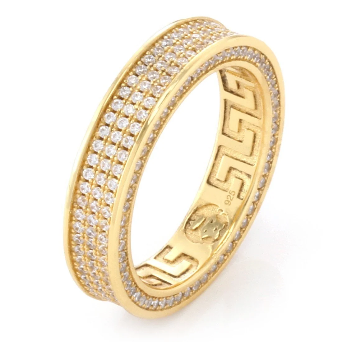 3-rækket Iced Infinity Band-ring