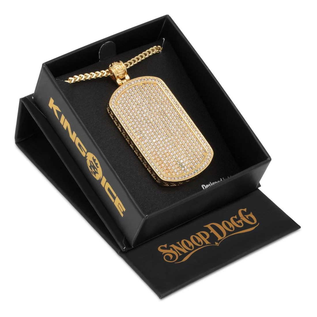 Iced Dog Tag Halskette