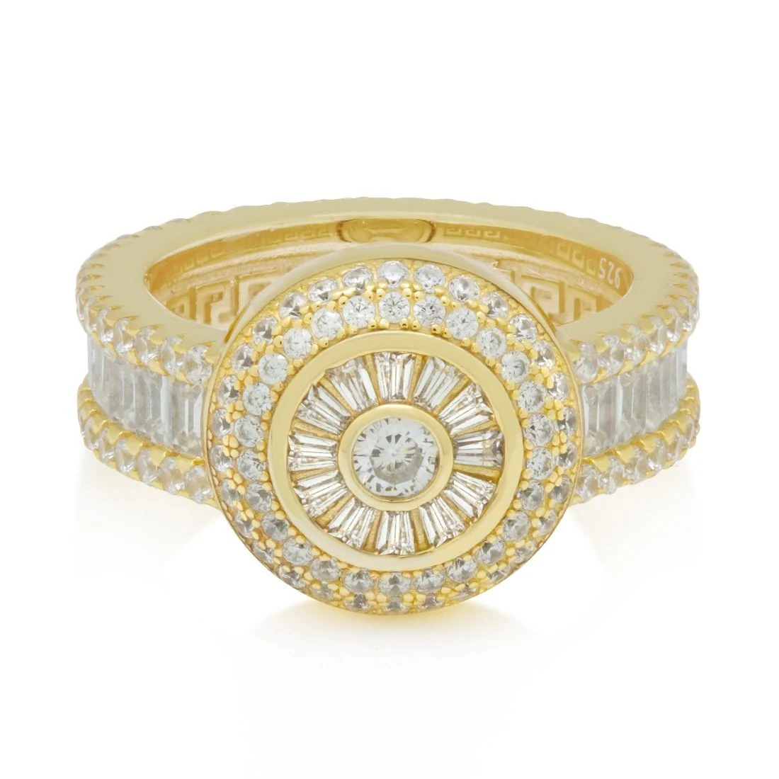 Baguette-Cut Cluster-ring