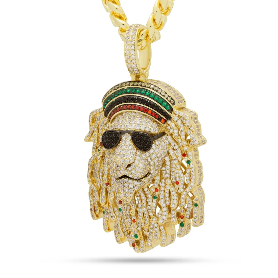 Naszyjnik Icy Rasta Lion
