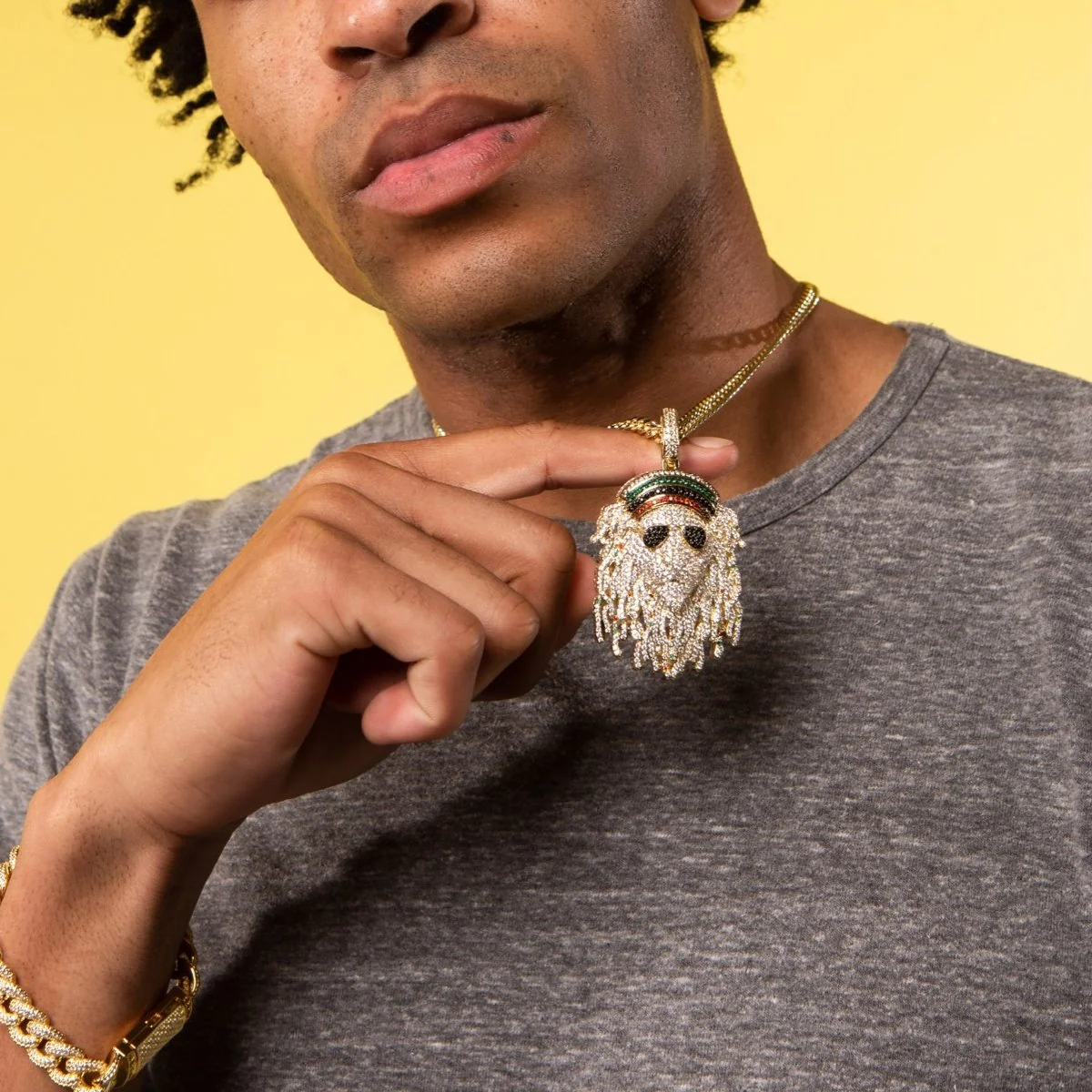 Naszyjnik Icy Rasta Lion