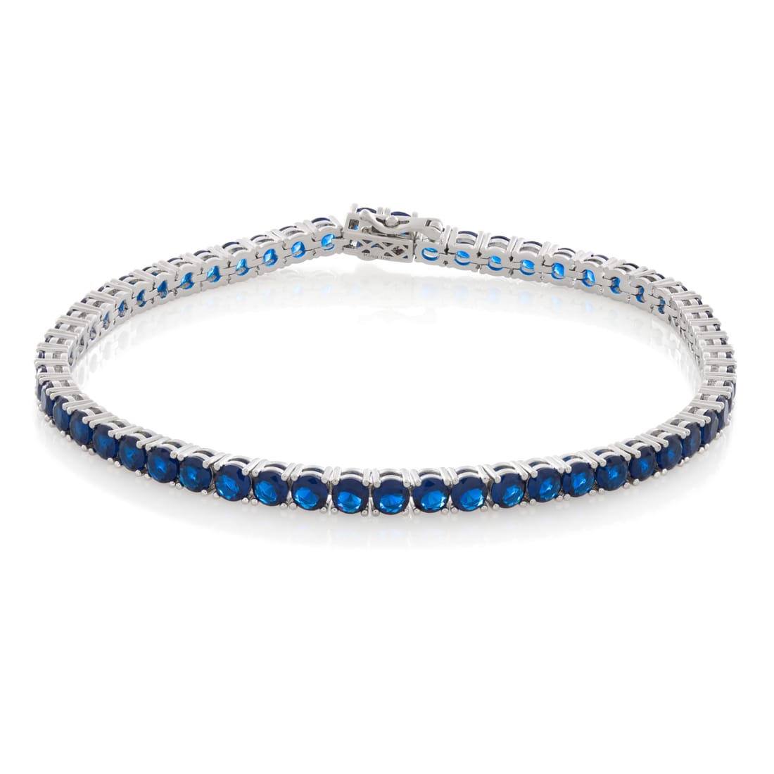 Bracciale tennis 4mm zaffiro