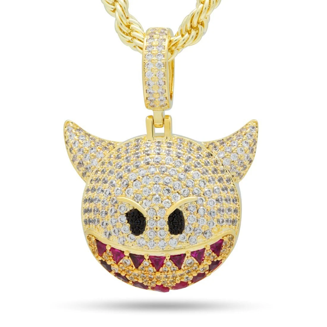 Collar con emoji de diablo
