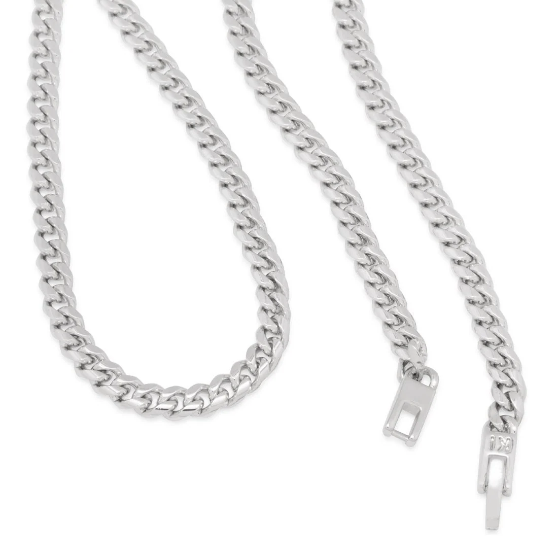 5mm Miami Cuban Link Halskette Choker Set