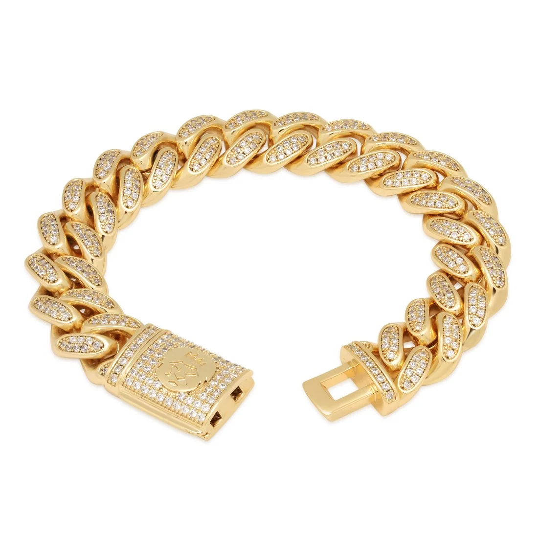 15mm Iced Miami Cuban Link Bracelet