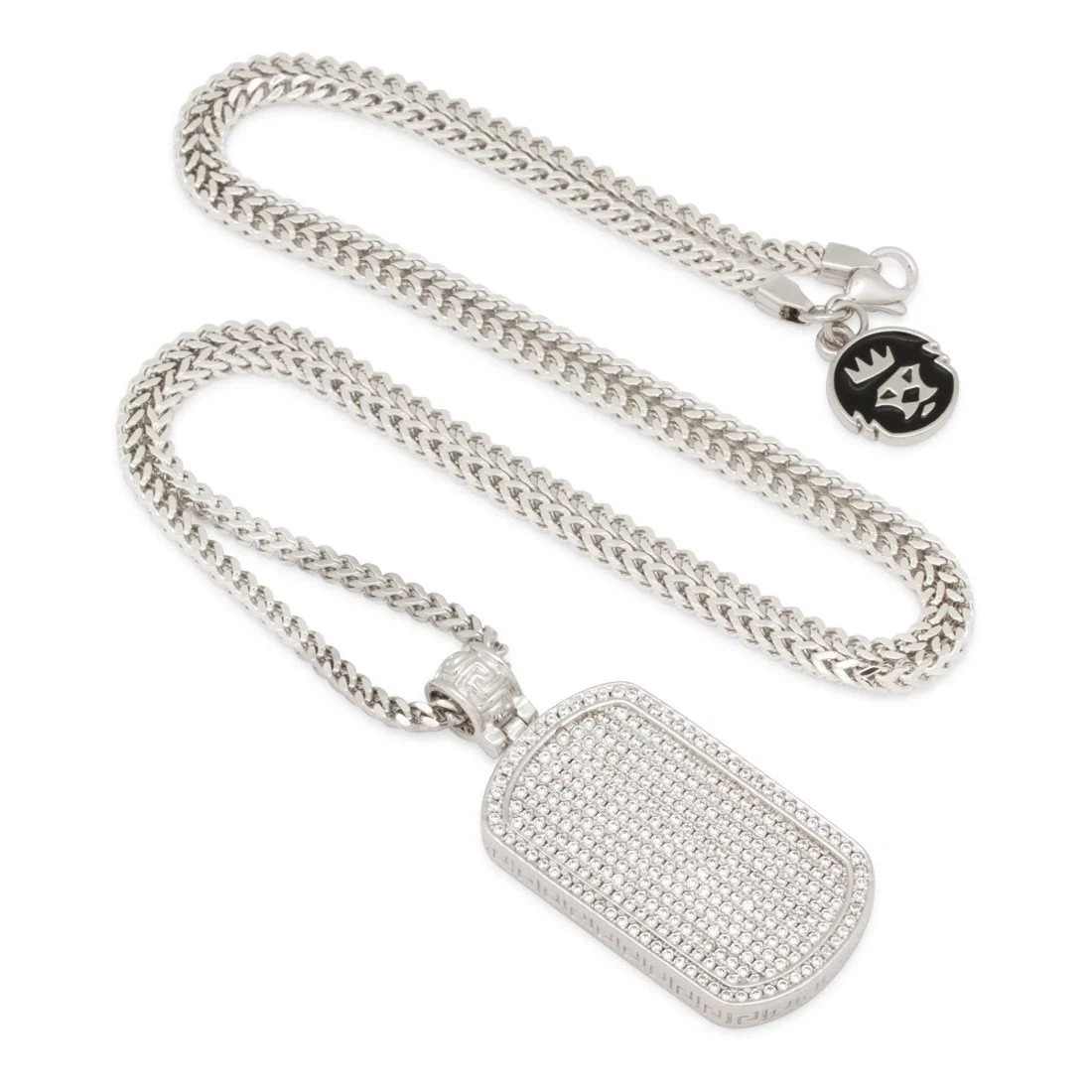 Iced Dog Tag Halskette