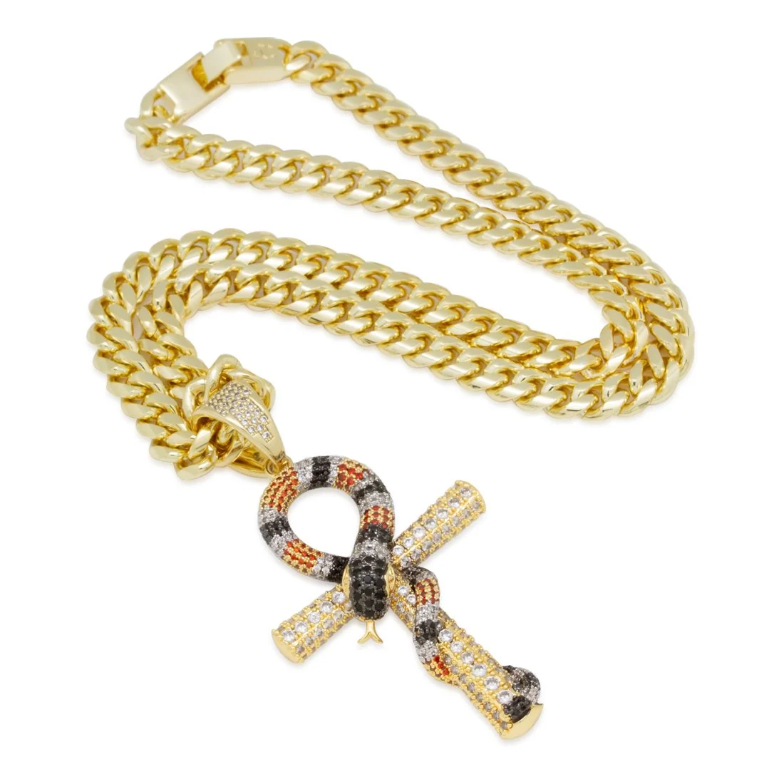 Collana King Snake Ankh Key