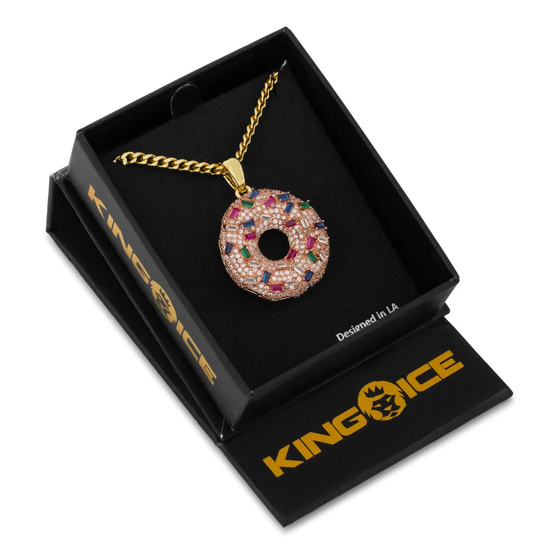 Roze donut-ketting
