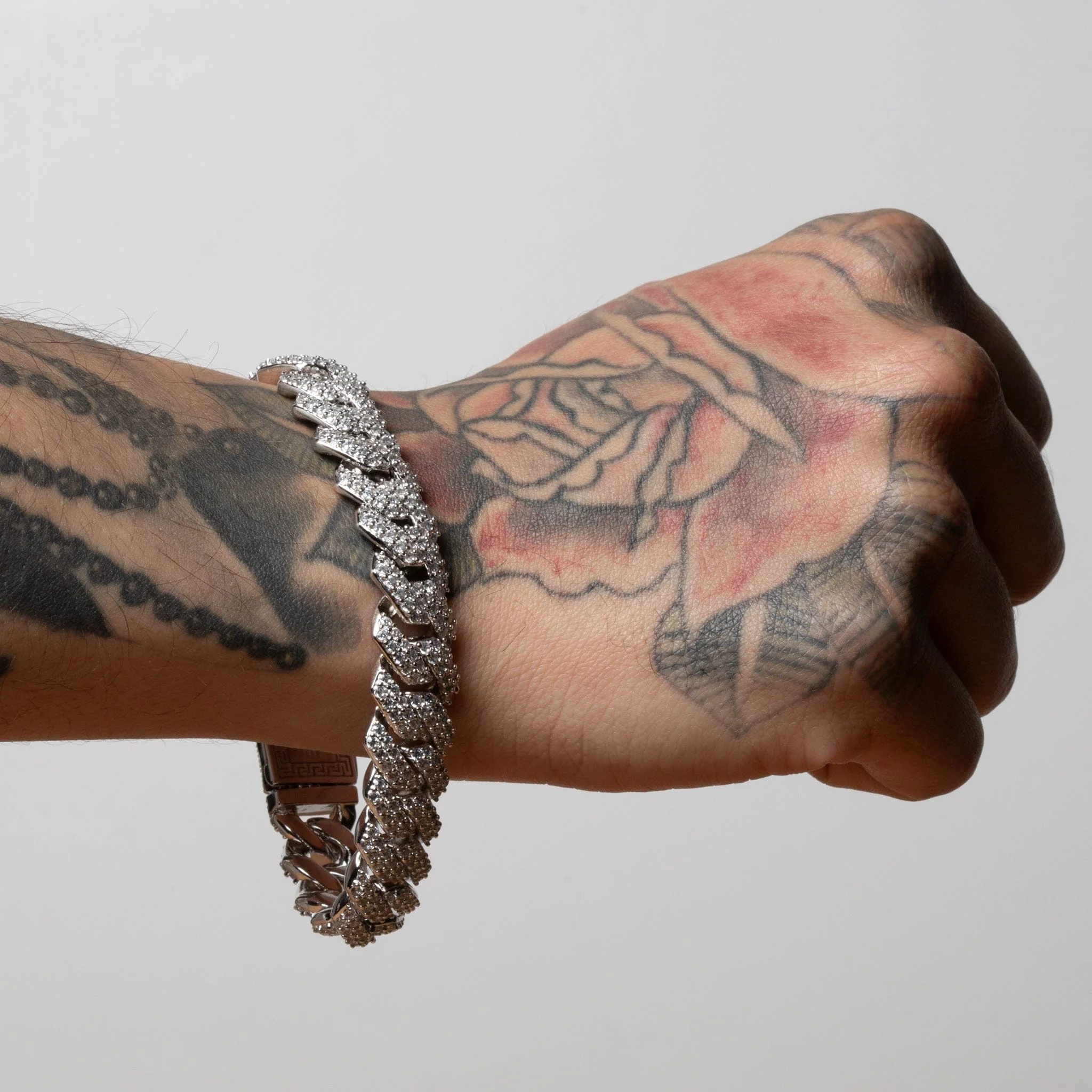 15mm Iced Diamond Cut Miami Cuban Link Bileklik