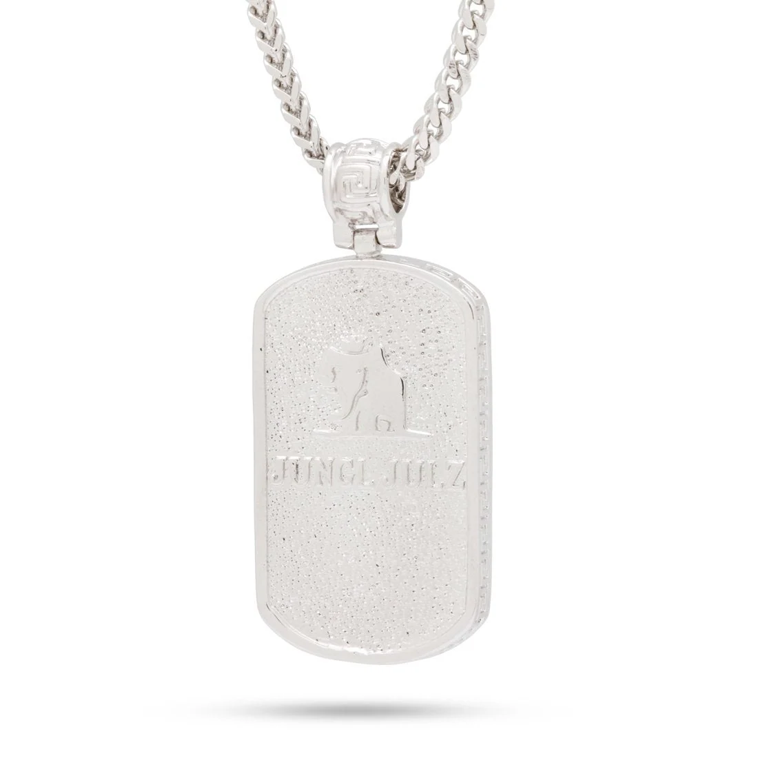 Iced Dog Tag Halskette