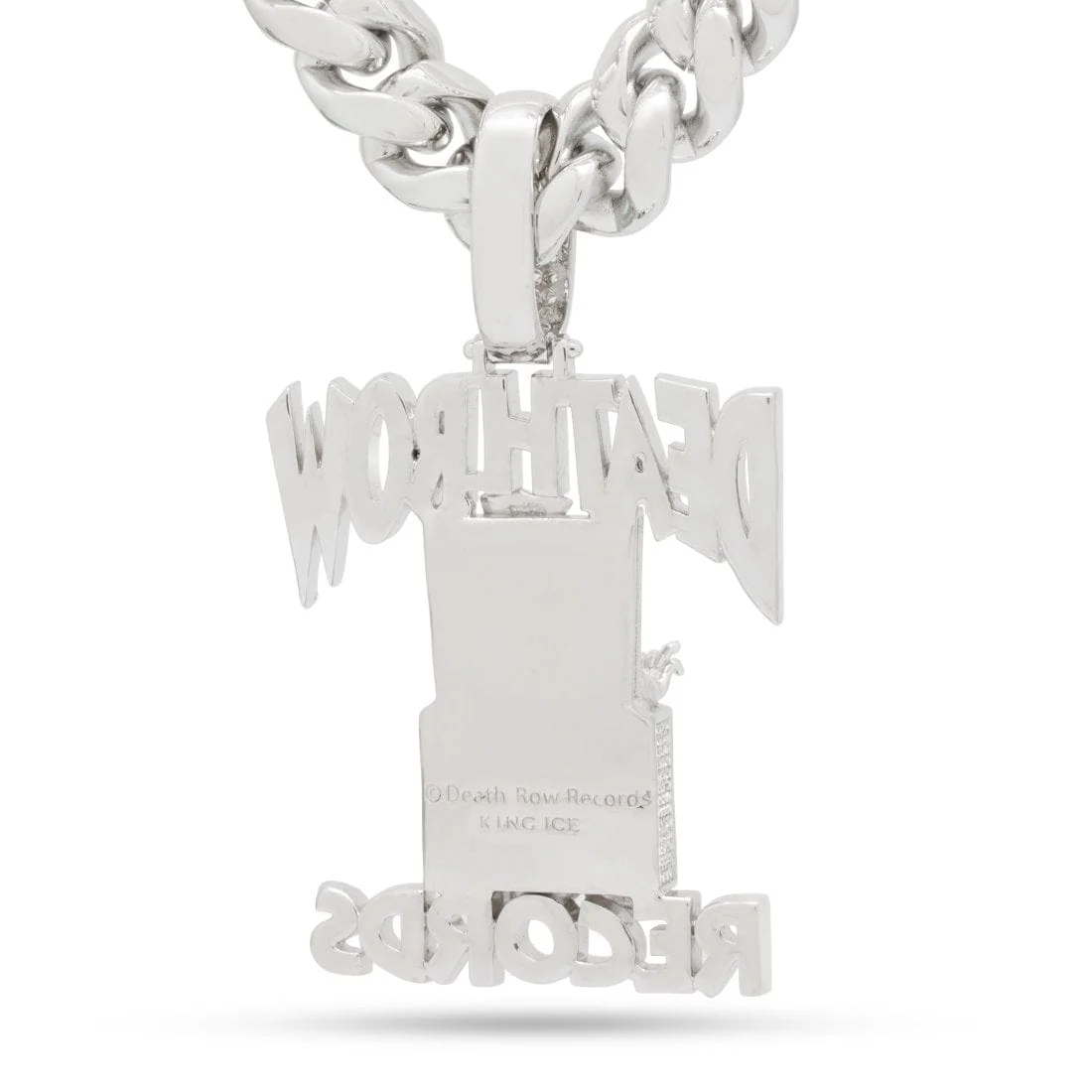Death Row Records x King Ice - Solid Gold Iced Logo Necklace