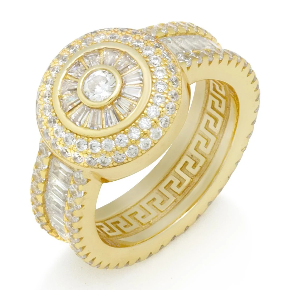 Baguette-Cut Cluster-ring